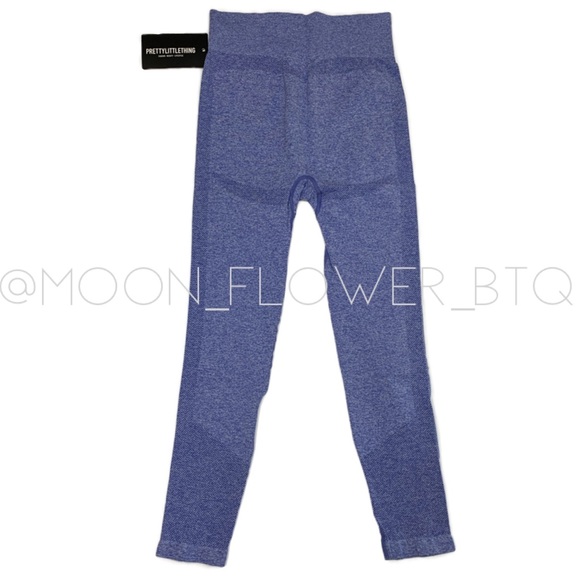 PrettyLittleThing Blue Sport Contour Cut Out Seamless Leggings - Picture 7 of 16